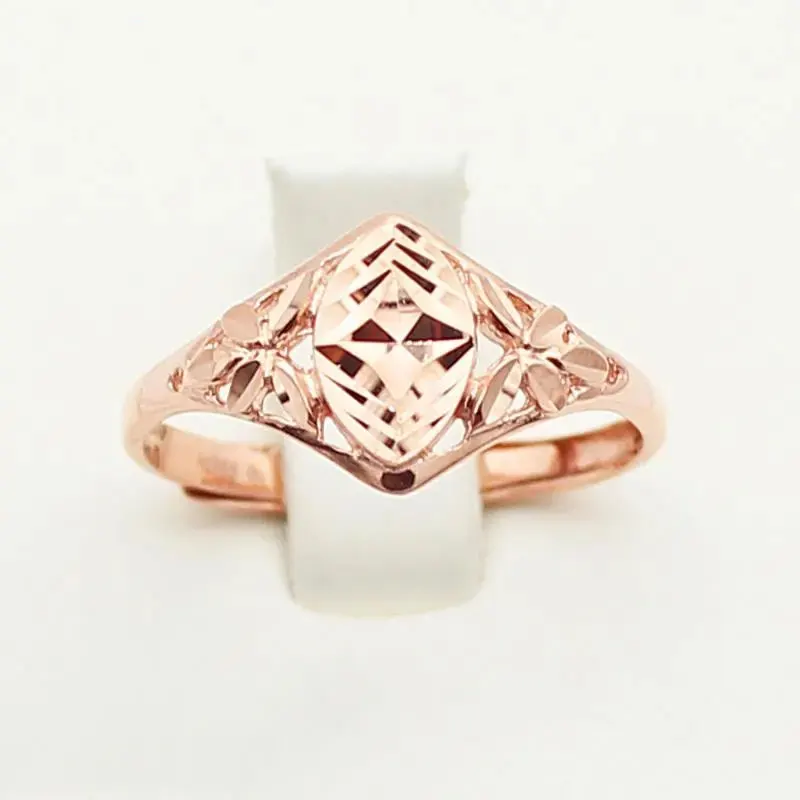 

Russian 585 Purple Gold Fashion Olive Ring New Trendy Simple Temperament Plated 14K Rose Gold