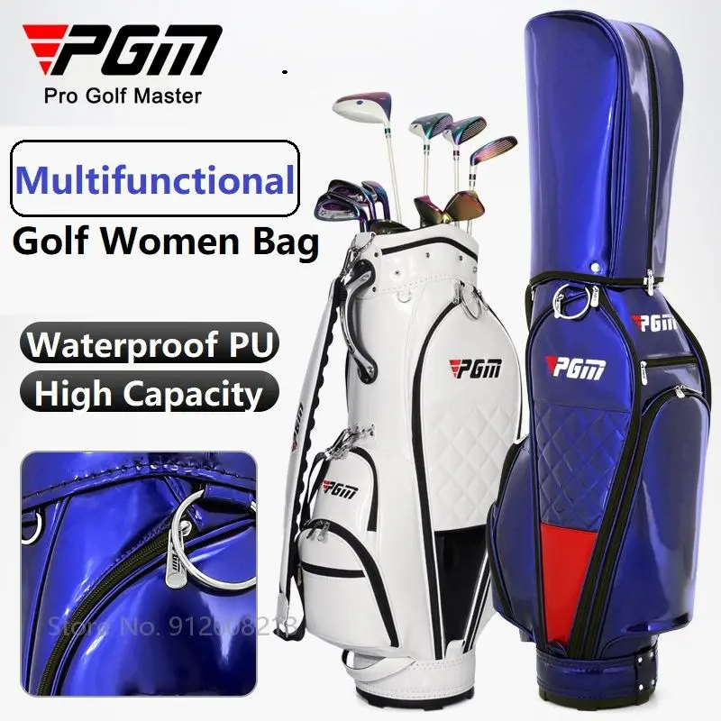

Женская водонепроницаемая стандартная сумка для гольфа PGM, вместительная сумка-подставка для гольфа, сумка для мячей для гольфа, портативны...