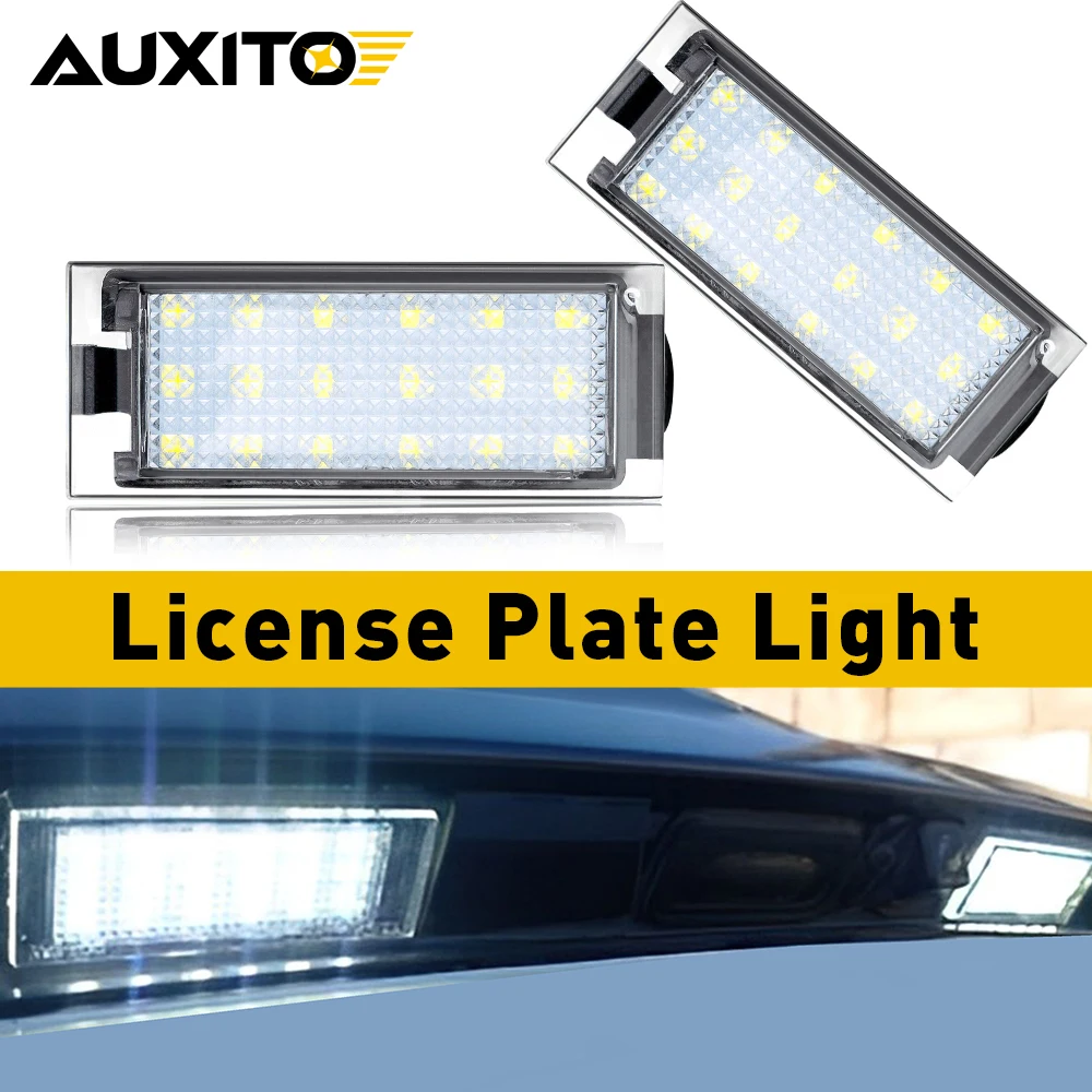 

2Pcs Canbus LED Car License Number Plate Light for Renault Twingo Clio 3 4 Duster Laguna Logan Espace Trafic Megane MKII