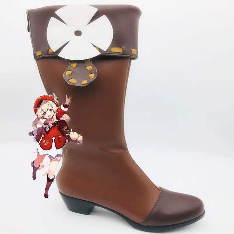 Аниме игры удар Кли Сапоги Косплей Длинные сапоги обувь женщины/мужчины Хэллоуин