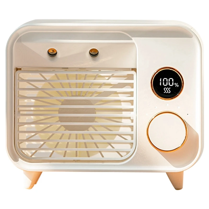 

Portable Air Cooler, Mobile Air Conditioner, Evaporative Cooler, Humidifier, USB Charging Station Fan