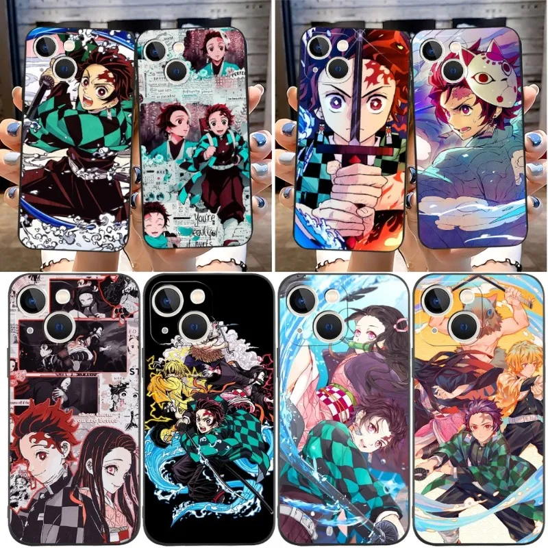 Kimetsu No Yaiba Phone Case For Iphone 12 Pro Max 11 13 Xr X Xs Mini Pro Max For 6 6s 7 8 Plus Funda Cover Mobile Phone Bag