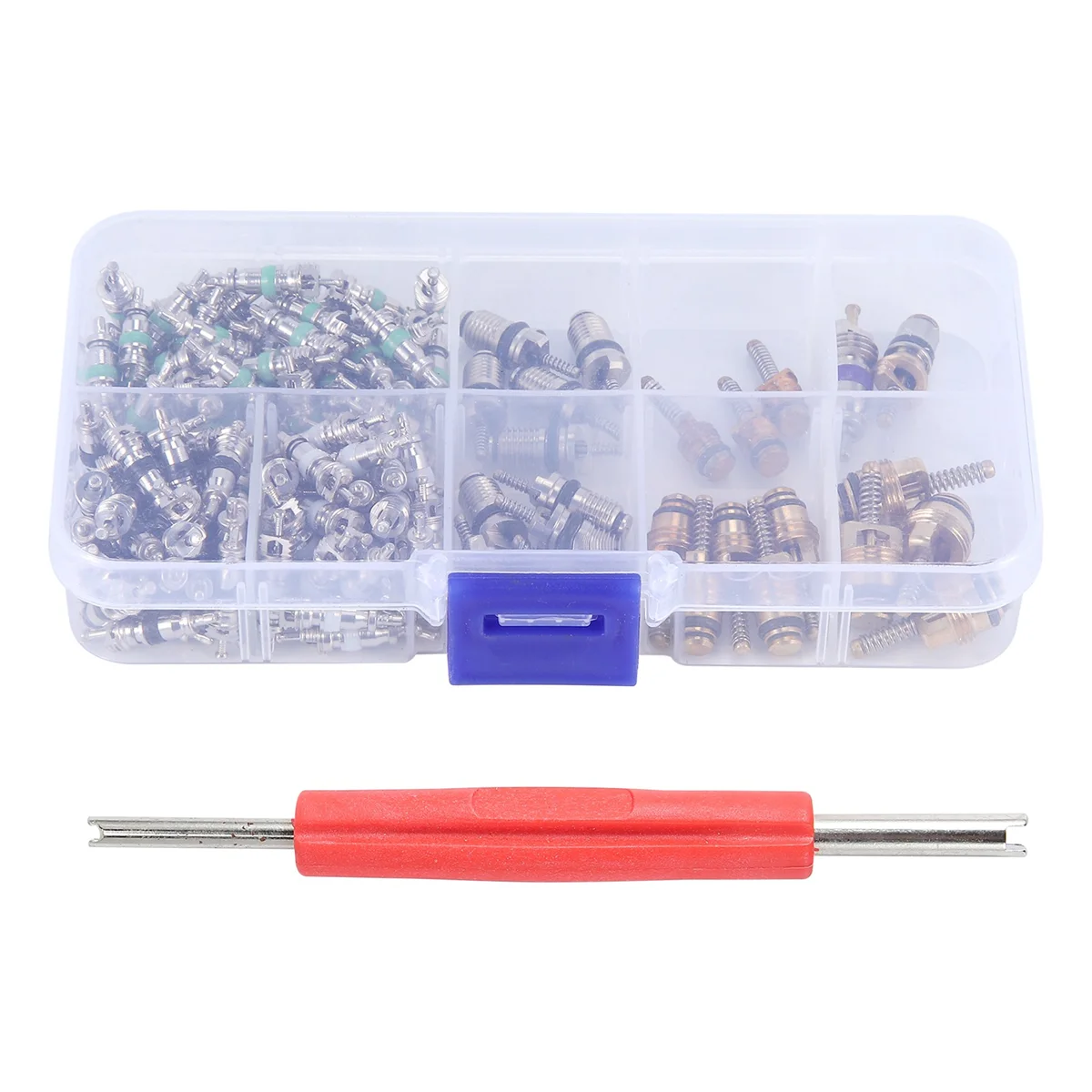 

135 Pcs Auto Air Conditioning A/C Valve Core R134 Remover Assortment Kit For Toyota Honda Lexus Nissan Hyundai Gm Ford Chrysler