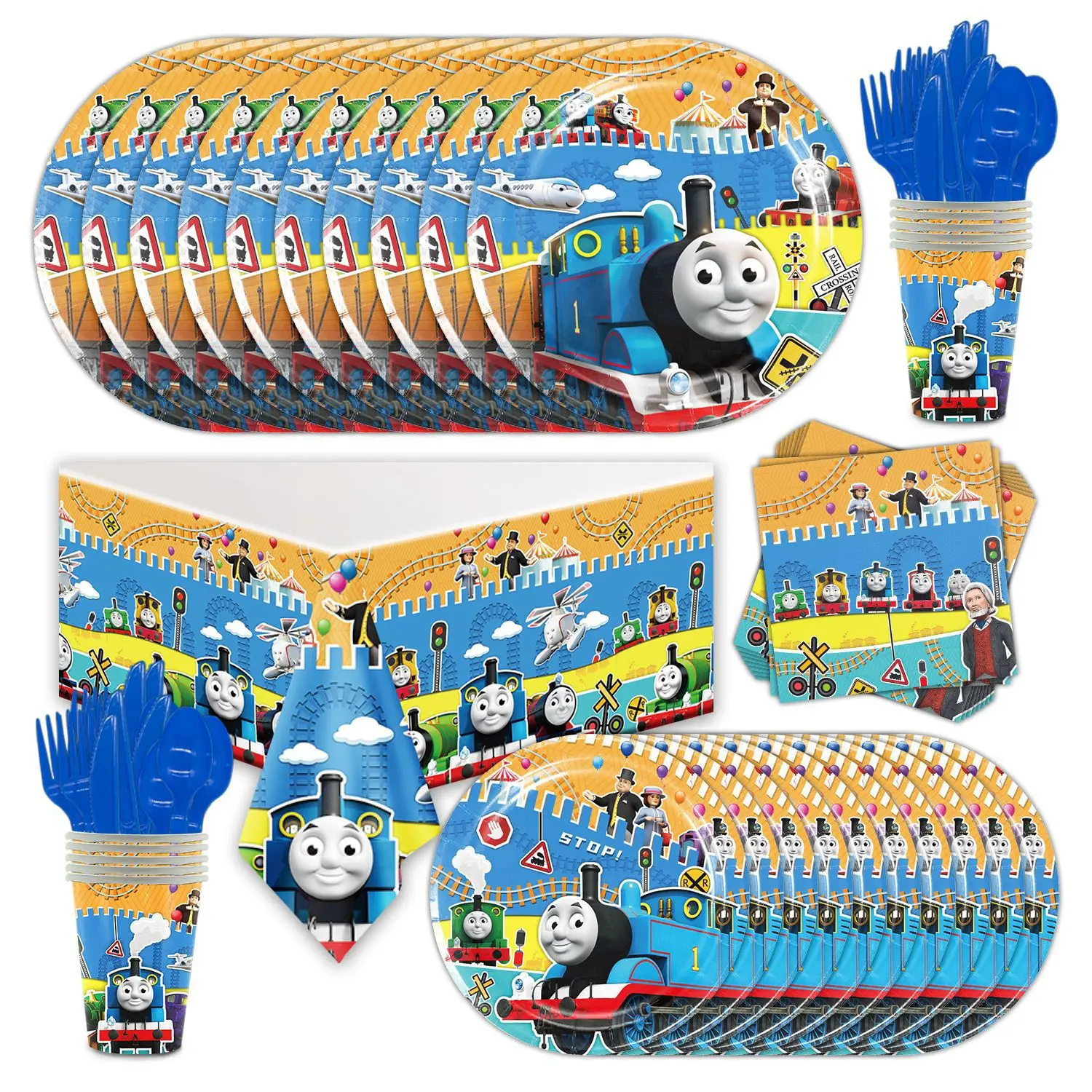 Thomas the Tank Engine посуда для дня рождения баннер торта одноразовый топпер подвесной