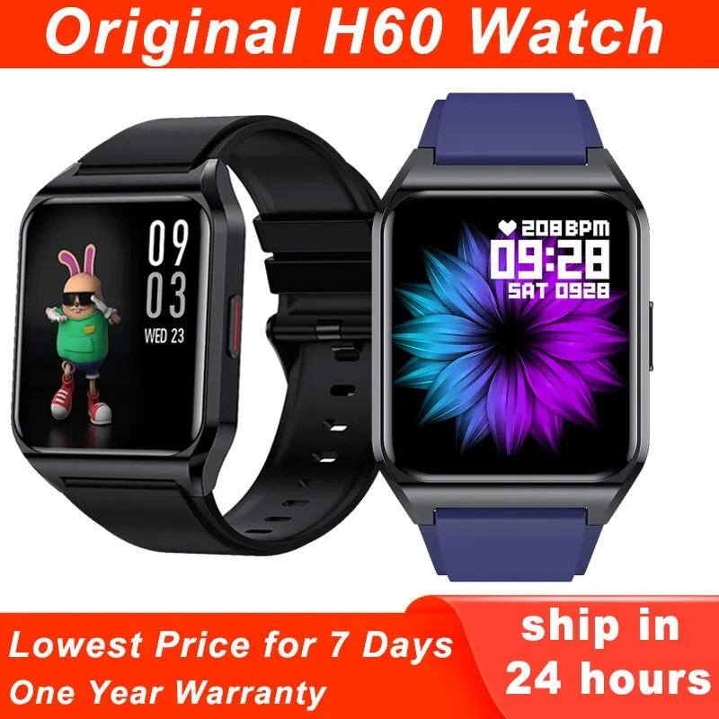 

Original H60 Smart Watch 1.69 inch Screen Men Women IP67 Bluetooth Call Heart Rate Sleep Body Temperature Sport Smartwatch