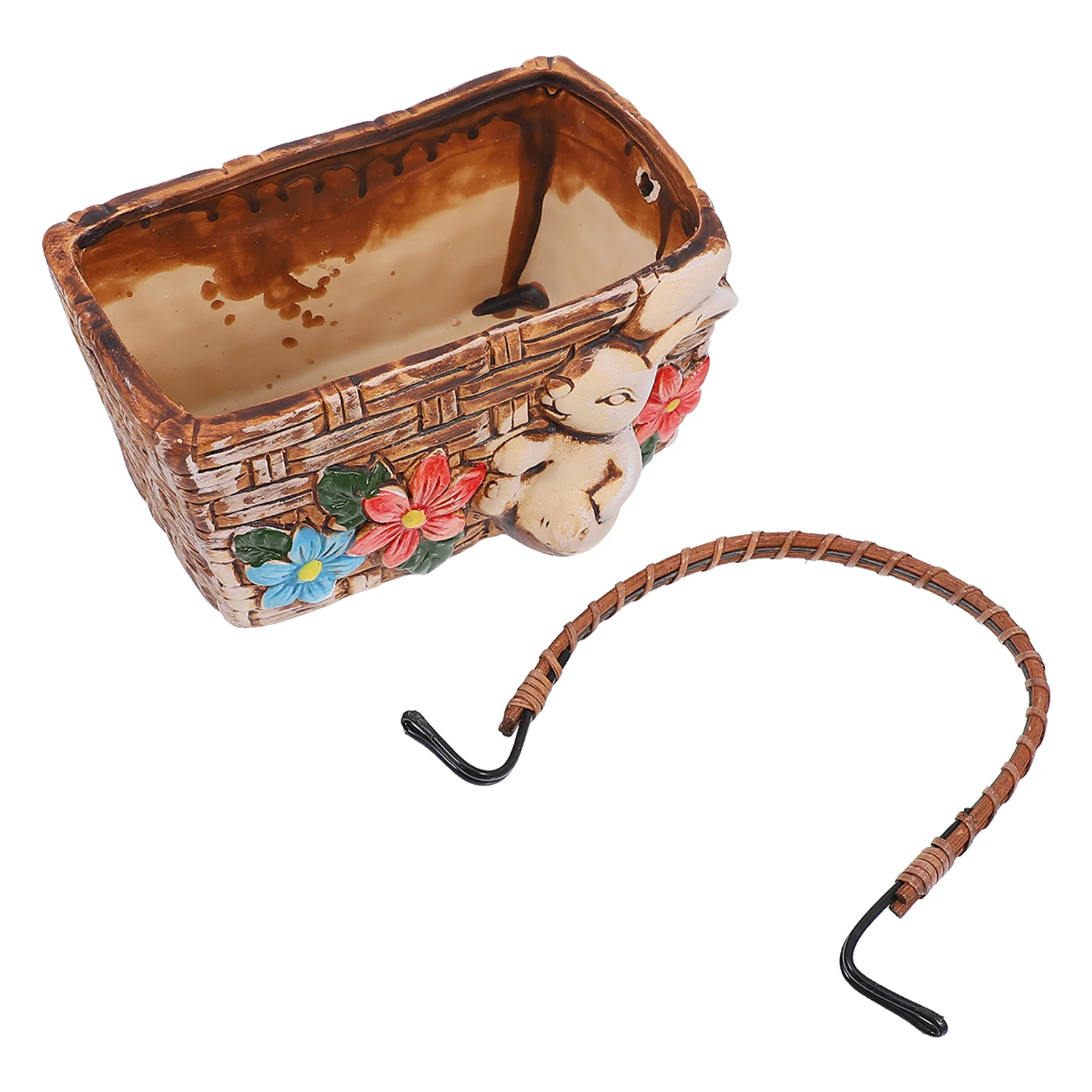 

1Pc Home Flowerpot Succulent Plants Pot Home Planter Ceramic Flowerpot Chic Flowerpot for Decor