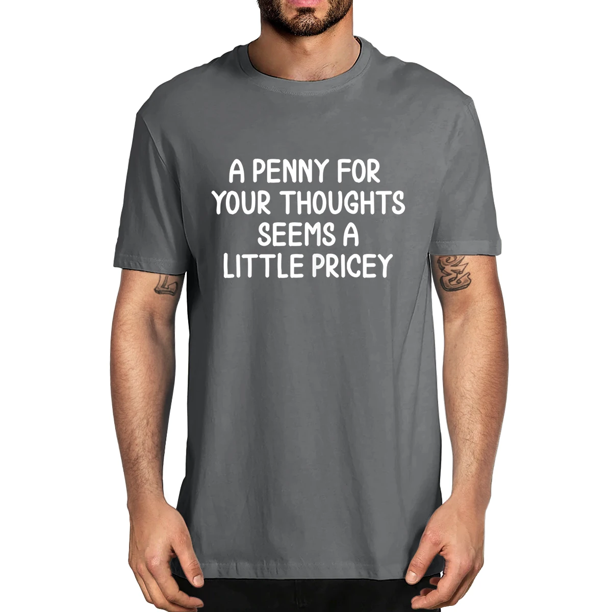 _ 100% хлопок забавная копейка за ваши мысли кажется немного дорогой футболка шутка