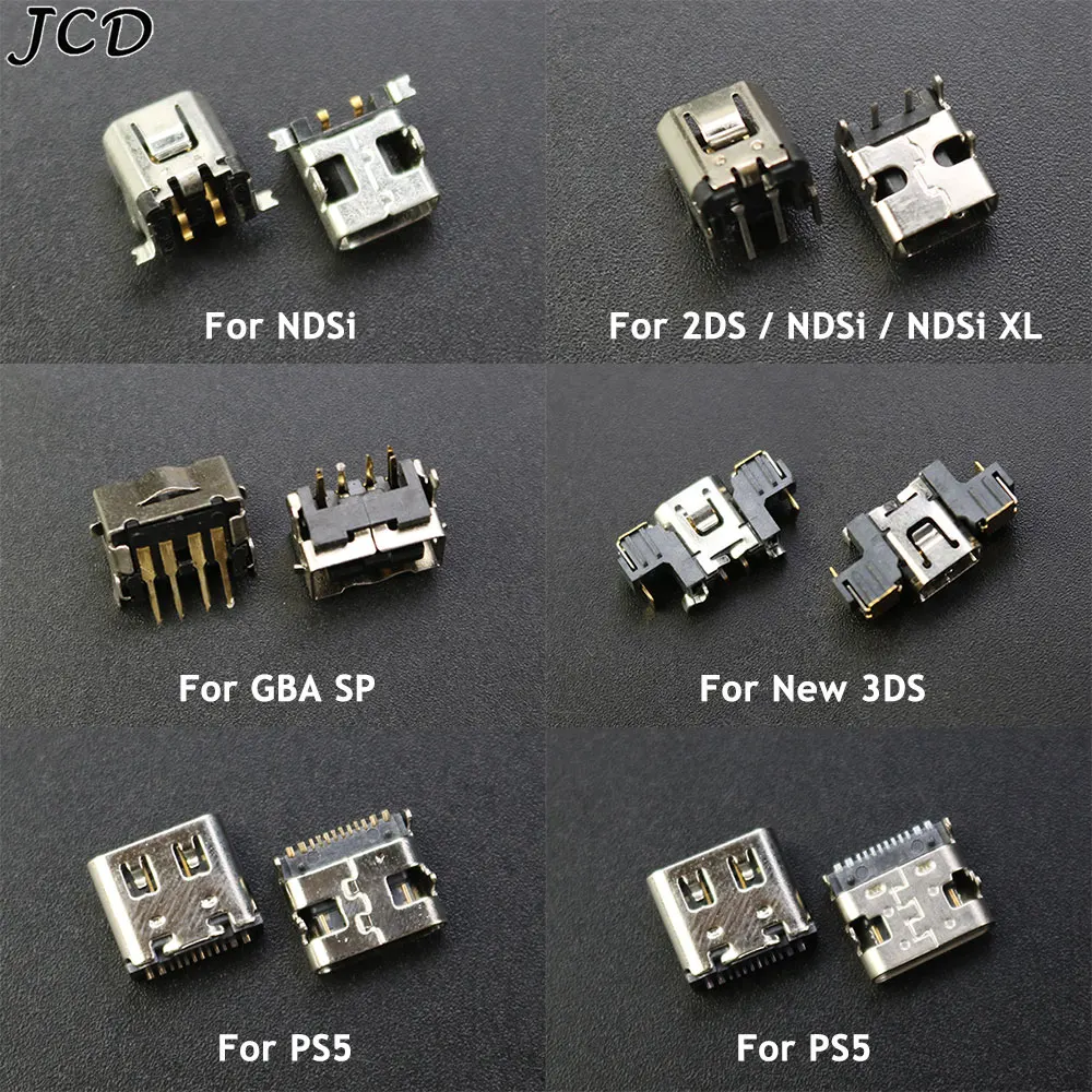 

JCD 1pcs Power Jack Socket For 2DS New 3DS NDSI NDSIXL GBA SP PS5 Charging Dock Charger Port Connector Replacement
