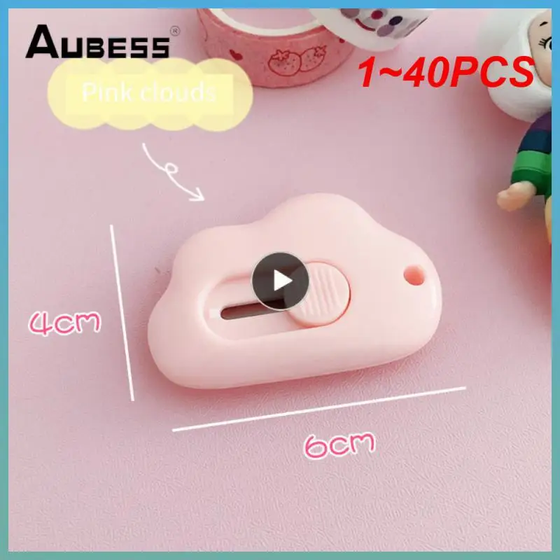 

1~40PCS Cute Rabbit Cloud Color Mini Portable Utility Knife Paper Cutter Cutting Paper Razor Blade Office Stationery Cutting