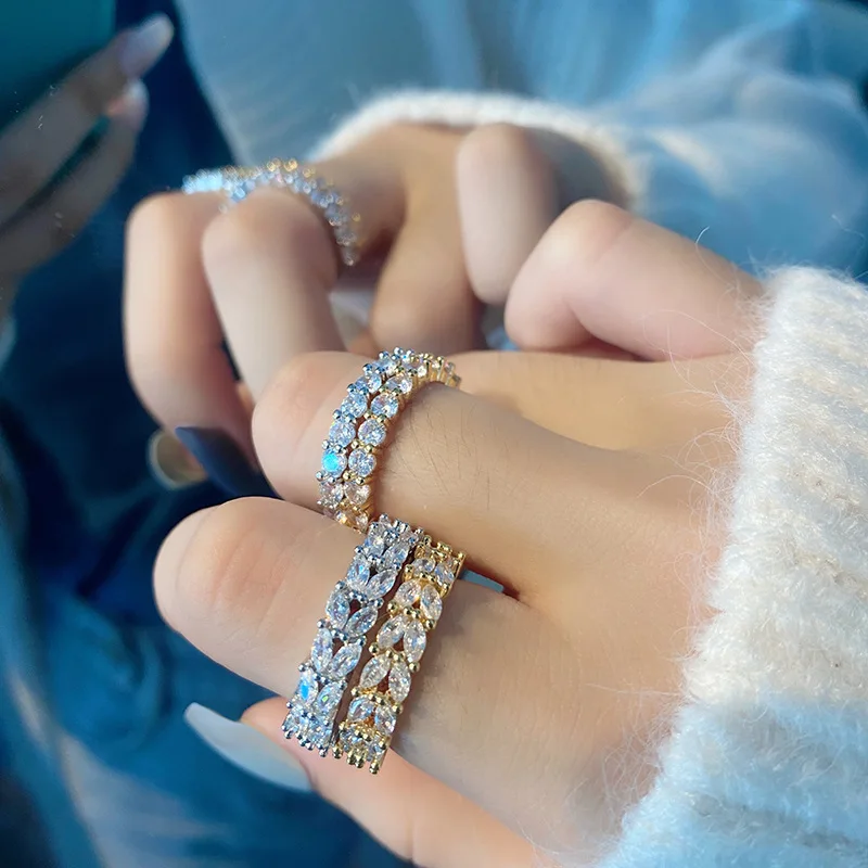 

Diamond Open Aesthetic Ring Trendy Woman Jewelry 2022 Cheap Items With Free Shipping Christmas Style Vintage Jewelry Gift Female