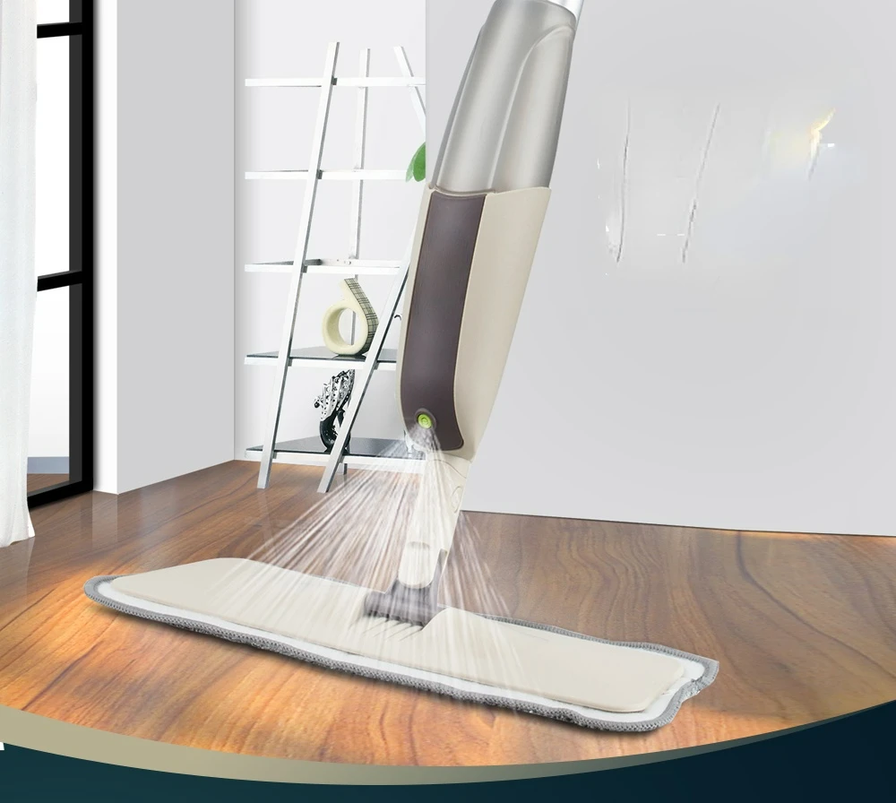 

Floor Mop Household Cleaning for House Cleaning Tools, Flat, Reusable Mop for Microfiber Pad Replacement Mop with Sprayer