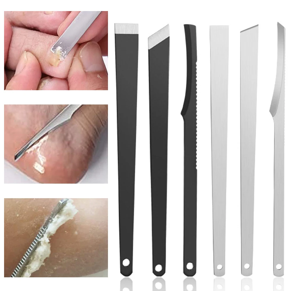 3pcs Pedicure Knife Kit Toe Nail Scraper Feet Manicure Tools Dead Skin Remover Files Toe Seperators Ingrown Nail Correction Foot