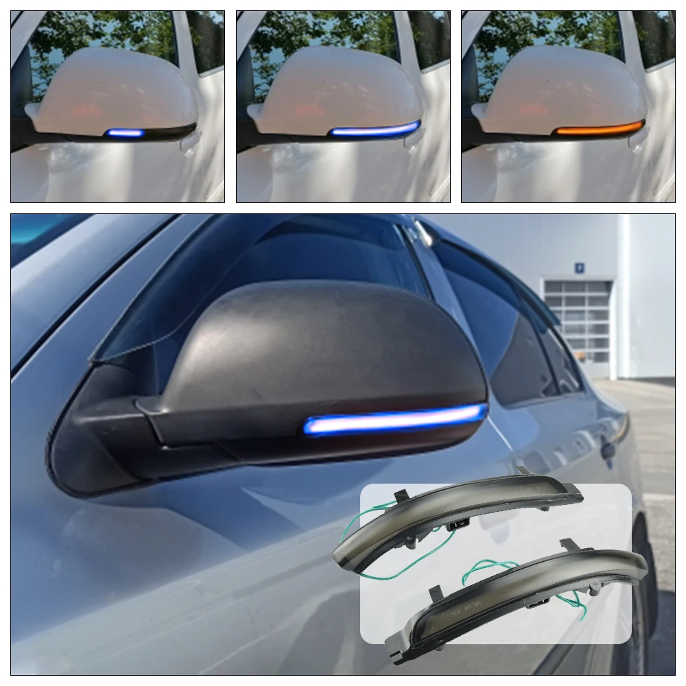 

2 pieces For Skoda Octavia 2009-2013 SUPERB 2008-2014 Dynamic LED Turn Signal Blinker Mirror flasher Light