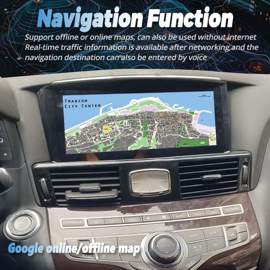 10 25-дюймовый экран для Infiniti Q70 Q70L M25 M35 M37 M56 2013-2019 Android 14 автомобильный радиоприемник