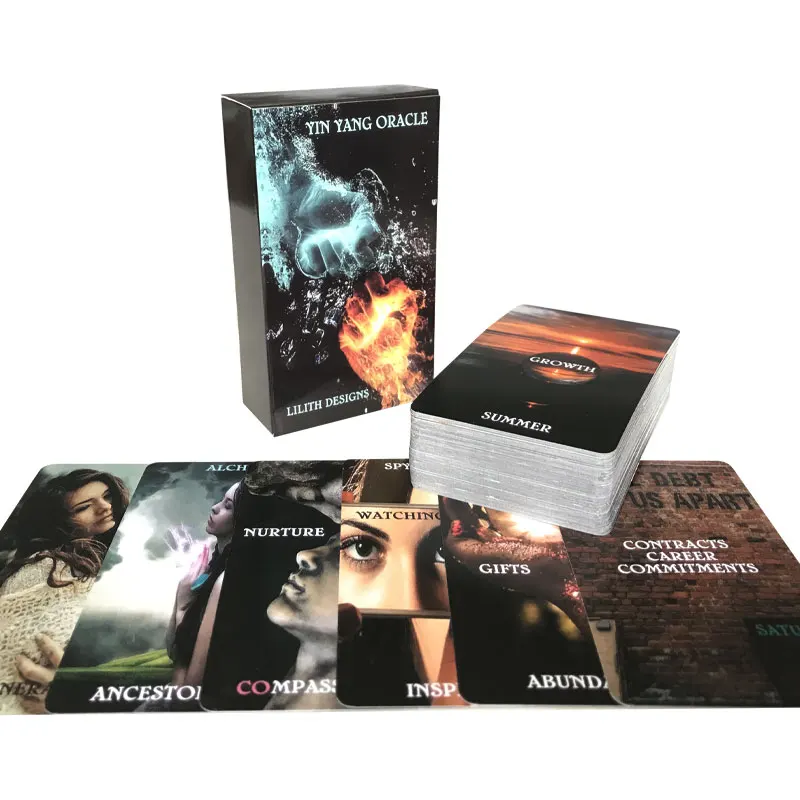 

Yin Yang Oracle Cards Fortune Telling Card Game piritual Emotional Physical Planetary Keywords Tarot Cards Board Deck Games