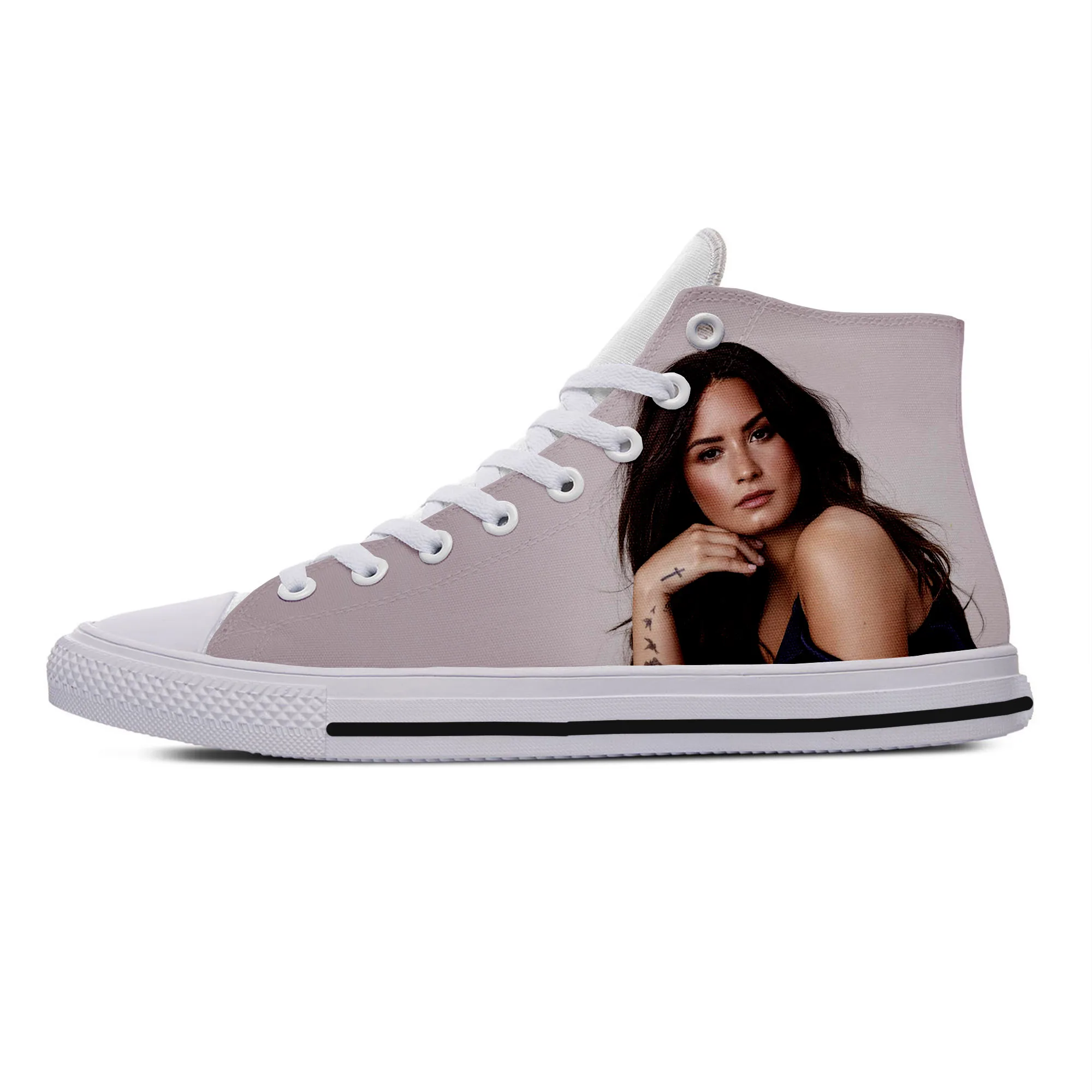 

Кроссовки Деми Lovato для мужчин и женщин, модная Повседневная дышащая обувь для скейтборда, высокие, лето