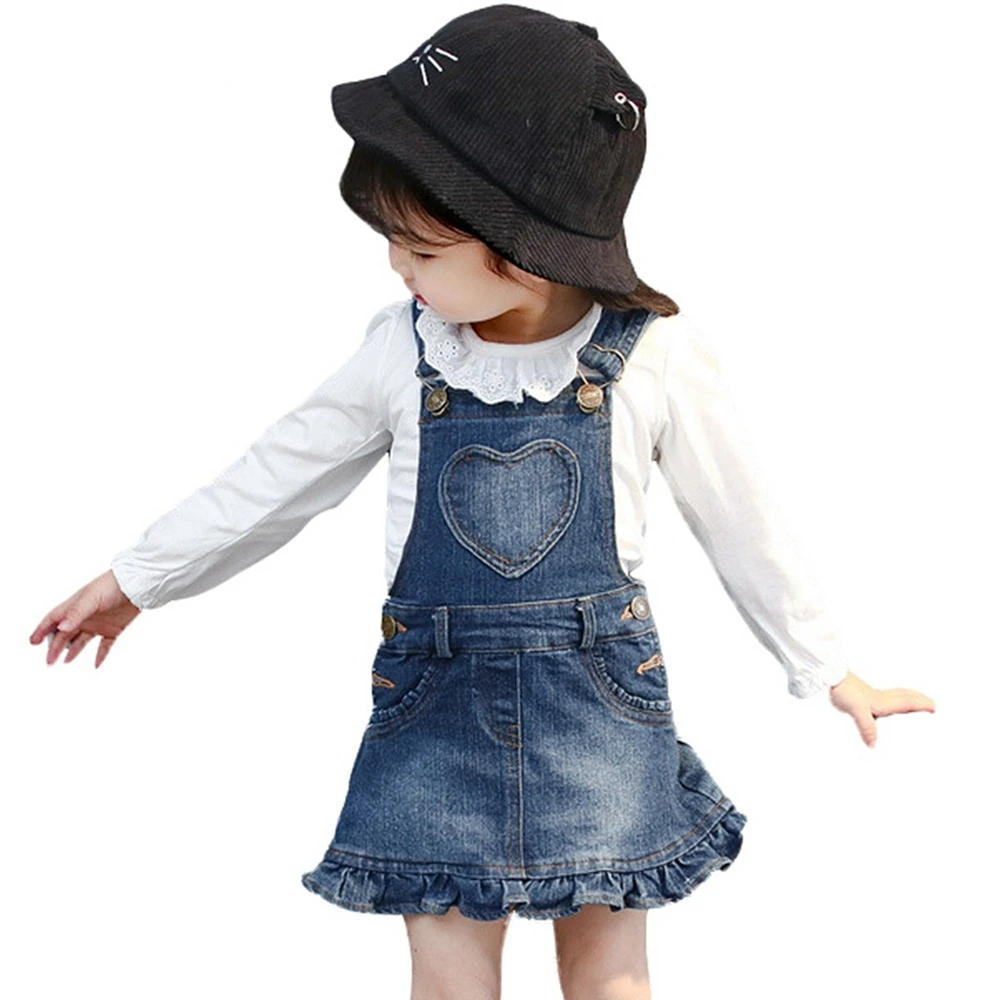 

Chumhey Sundress Baby Girls Suspender Skirts Summer Overalls Kids Straps Denim Bib Dress Toddler Shorts Clothing Bebe Clothes