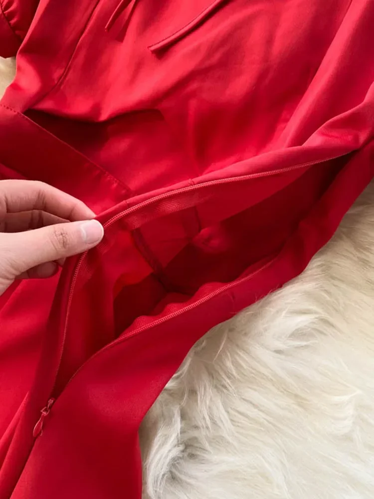 Летнее французское платье в стиле ретро женское миди с квадратным воротником и