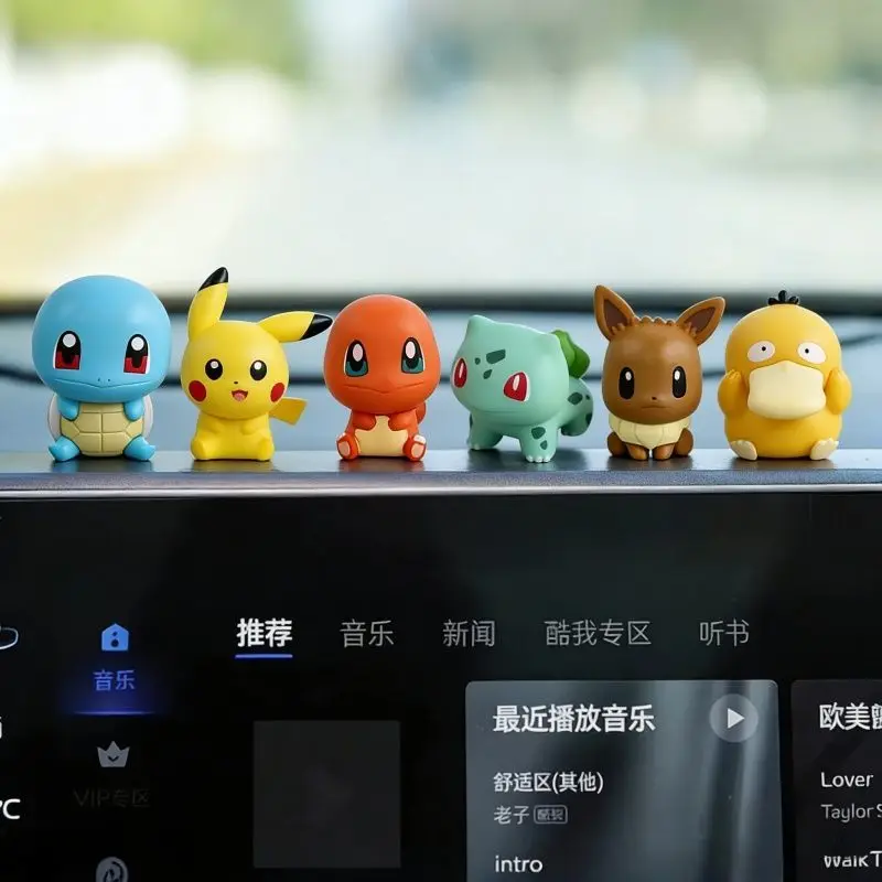 Фото Анимационные сувениры по мотивам Pokémon: фигурки Псайдака и Сквиртла, украшения для автомобиля, декор для центрального экрана автомобиля, подарки для друзей. №3
