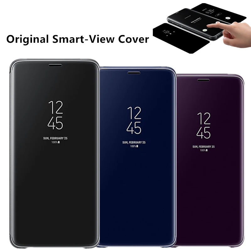 

Original Samsung Mirror Smart View Flip Case For Samsung Galaxy S10/S10+/S9/S8 Plus/Note9/Note8 Phone LED Cover S-View Cases