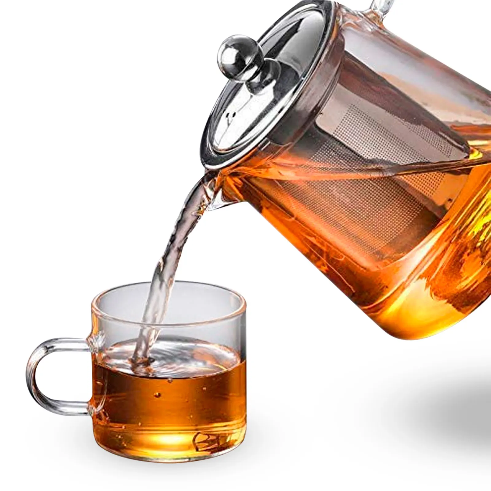 950 мл стеклянный чайник с 4 чашками