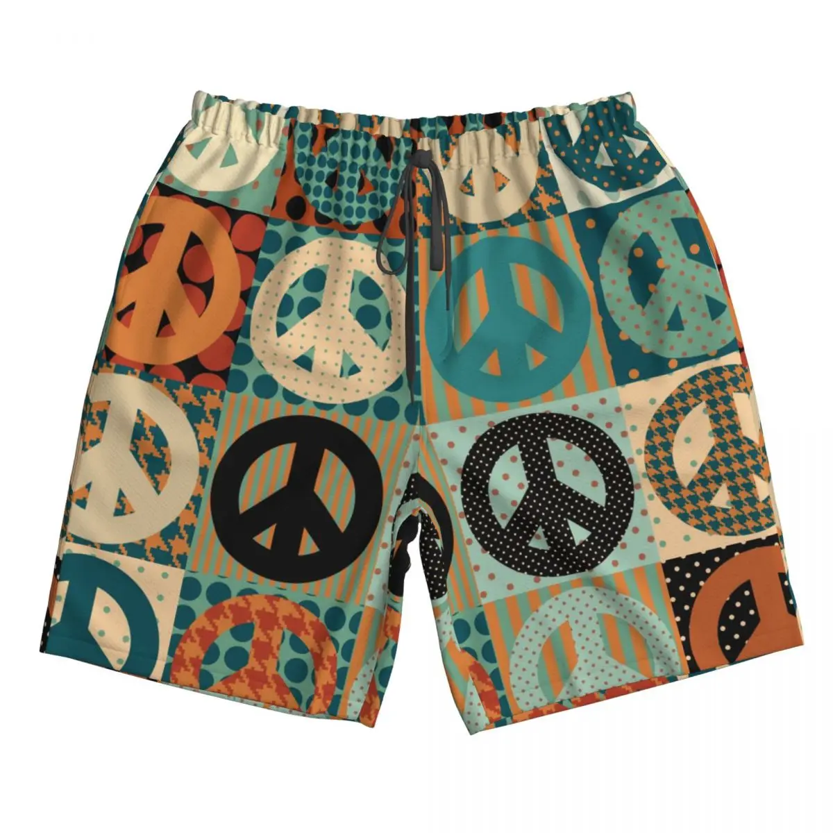 

Мужские шорты-бермуды, винтажные пляжные, быстросохнущие, с символами Тихоокеанского региона, для отпуска, пляжа, Прямая поставка