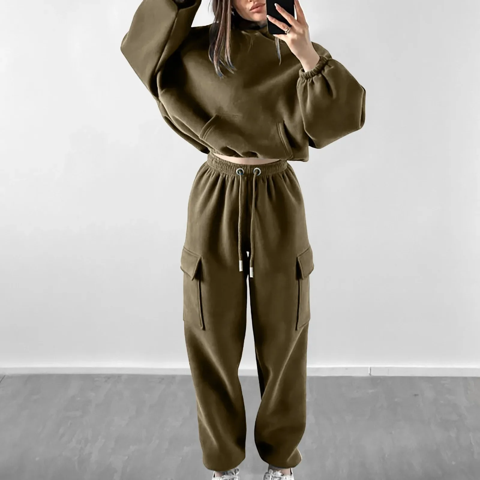 Спортивные брюки комплекты женские свободные толстовки с длинным рукавом топы