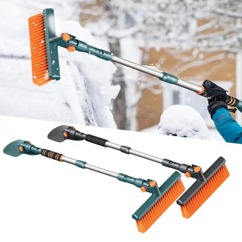 

Car Snow Brush Winter Detachable Snow Sweeping ShovelIce Scraper With Ergonomic Grip Handle Auto Cleaning Brush Ice Windshield