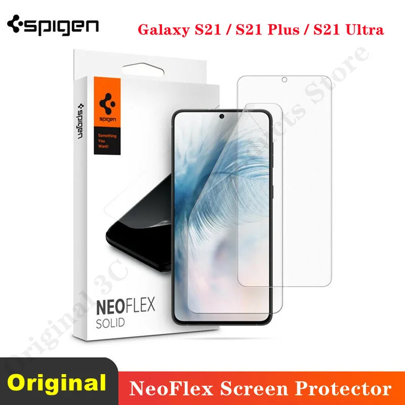 

For Samsung Galaxy S21 / S21 Plus / S21 Ultra Screen Protector | Spigen [NeoFlex] Shockproof Ultra Slim Film (2 Pieces)