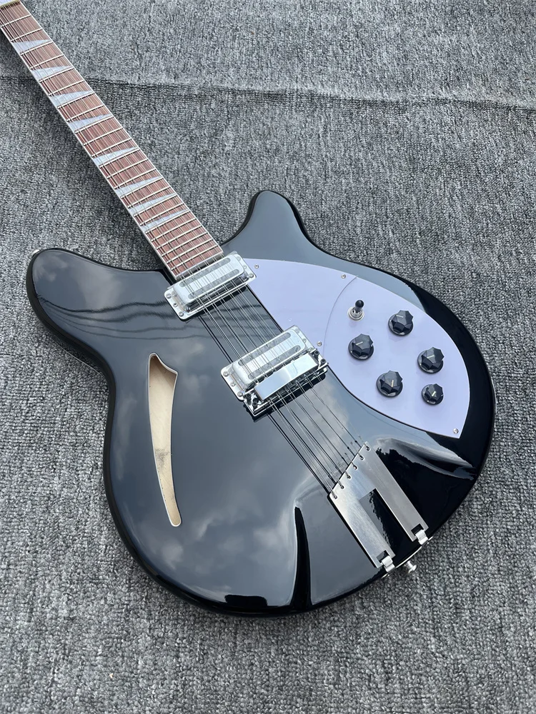 

2023 high-quality 12-string electric guitar, Ricken electric guitar, black color, rosewood fingerboard, free shipping.