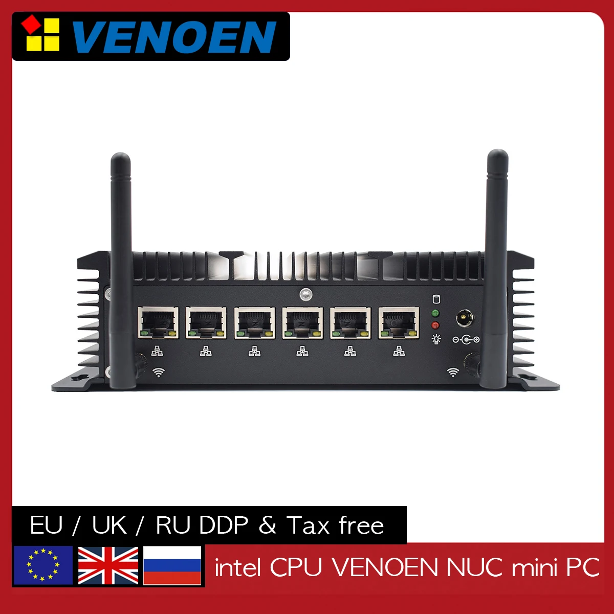 

Mini PC Core i5 10210U i5 8265U HDMI 2*RS232 6LAN Celeron 3865U ITX Fanless Industrial Firewall Router PfSense Server 3G/4G WiFi