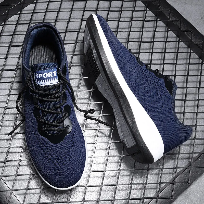 Mens Casual Solid Color Breathable Mesh Running Shoes Male Outdoor Lightweight Sports Athletic Sneakers Work Out