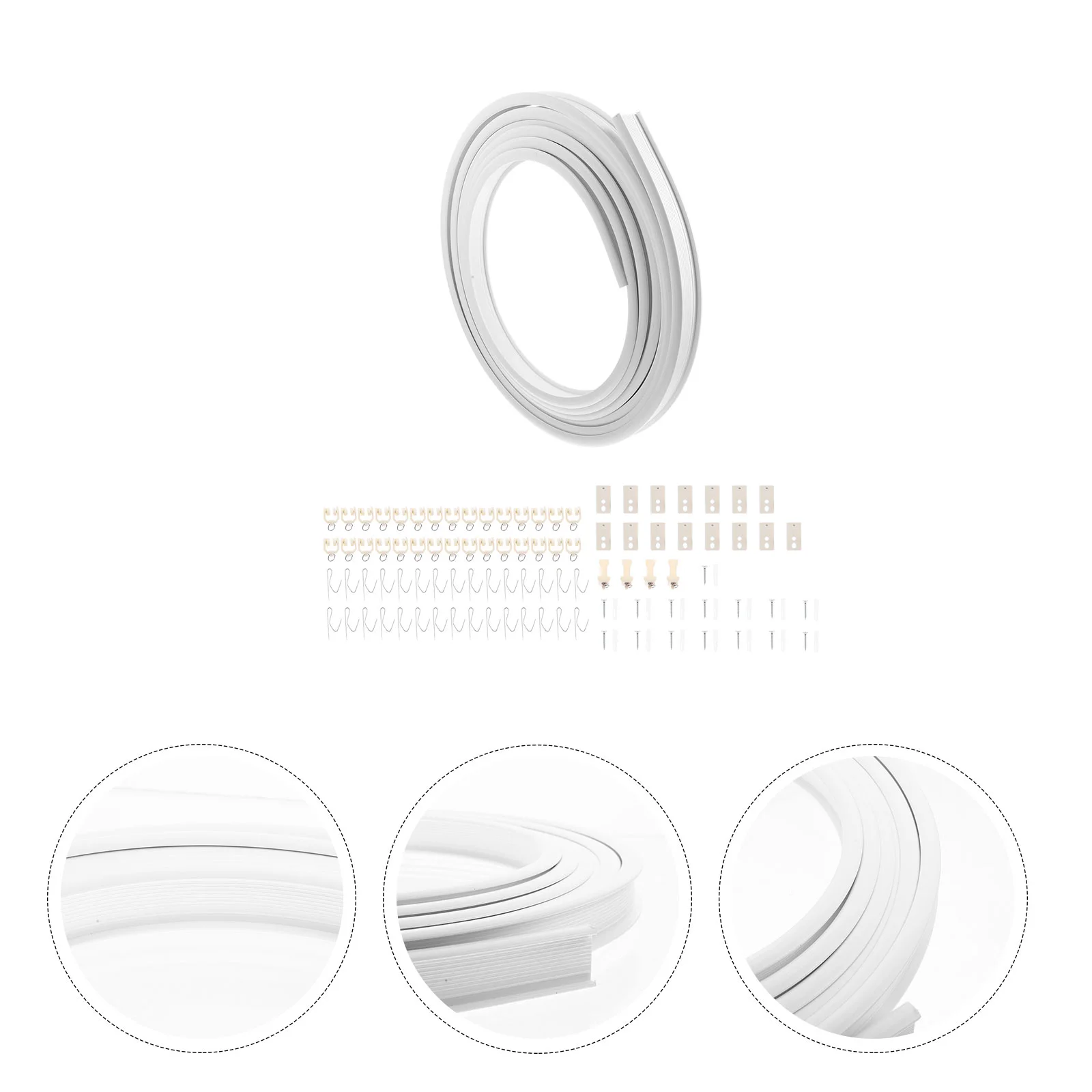 

Track Curtain Ceiling Curved Rail Mount Flexible Room Divider Window System Wall Rv Supplies Windows Kit Bay Balcony Bendable