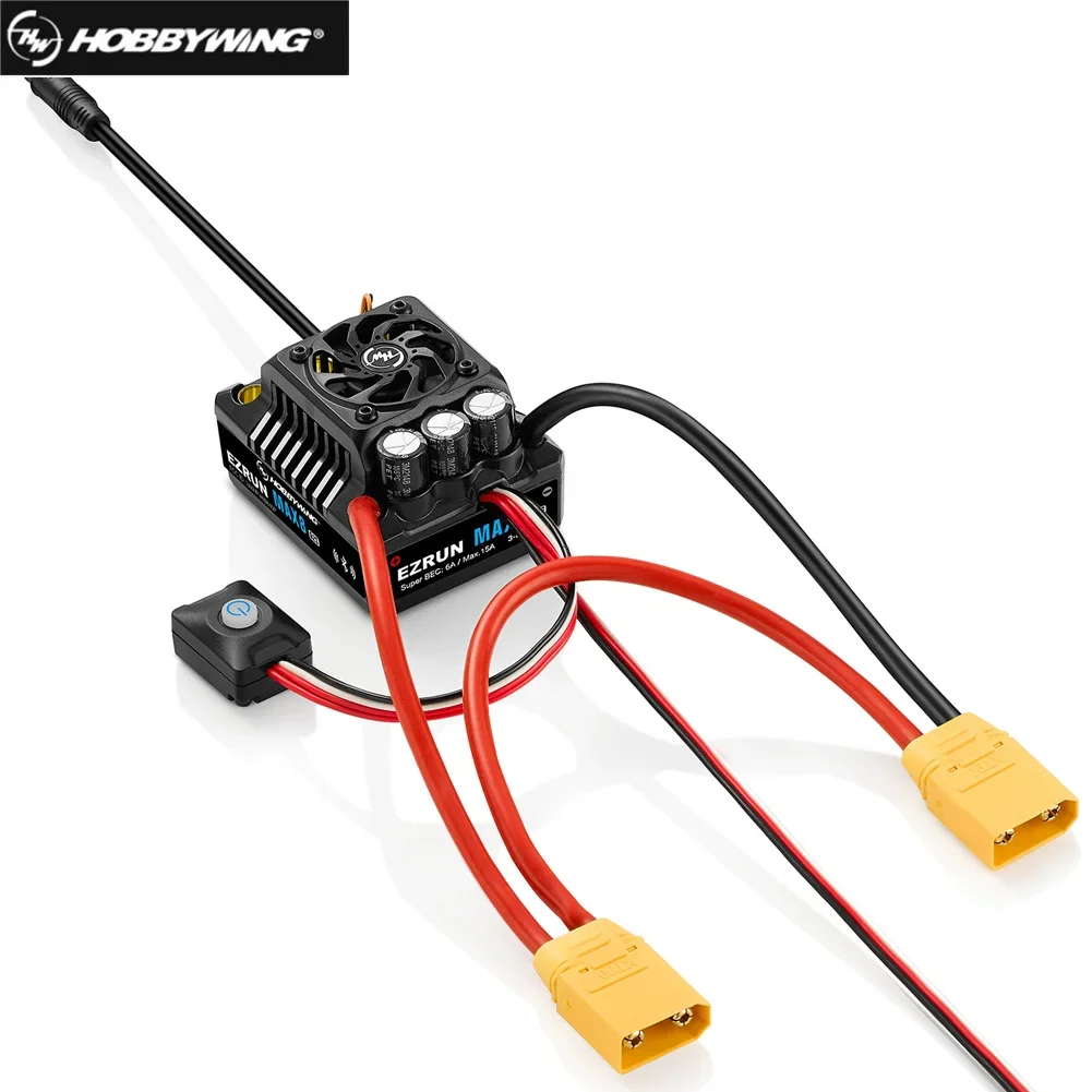 Фото Бесщеточный регулятор скорости UniFlyHobbywing EzRun MAX8 ESC G2S 160A с датчиками для радиоуправляемых моделей автомобилей, багги и внедорожников масштаба 1/10 и 1/8 №3
