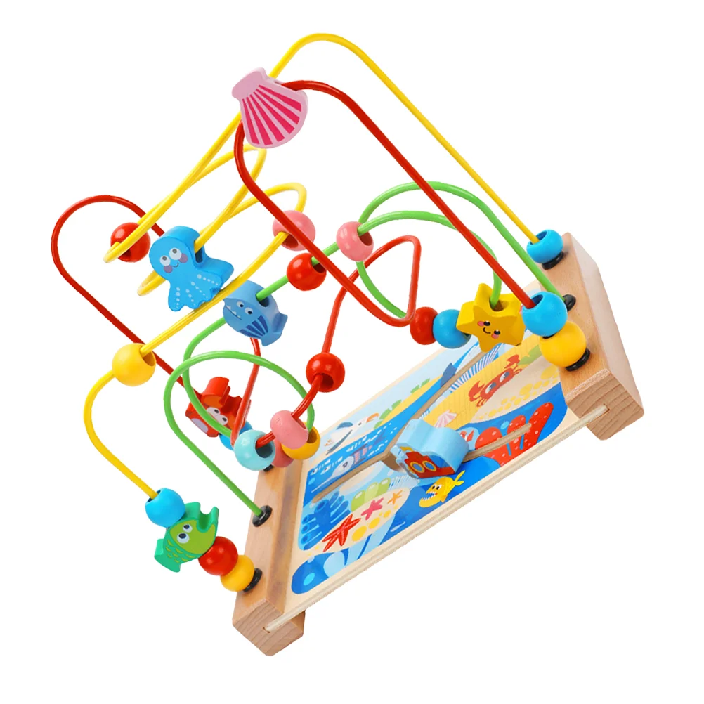 

Bead Maze Kids Cognitive Toy Intelligence Beaded Educational Plaything Wooden Baby Toys