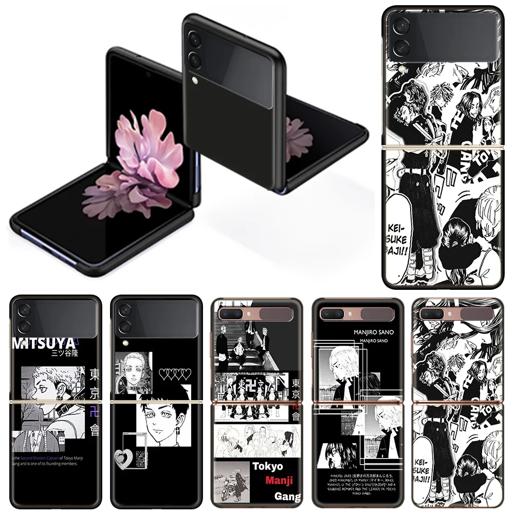 Tokyo Revengers Case for Samsung Galaxy Z Flip3 5G Flip 4G Shockproof Capa 6.7 Inches Black Hard PC ZFlip 3 Phone Cover Anime