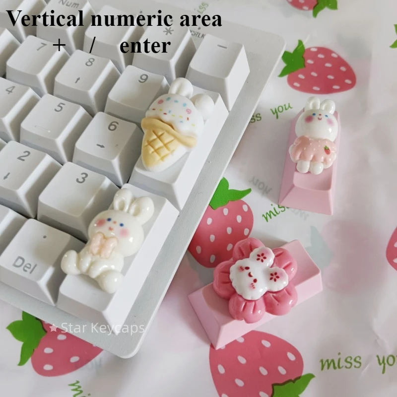 2U вертикальная цифровая площадь +/входная колпачок для клавиш с милым мультяшным