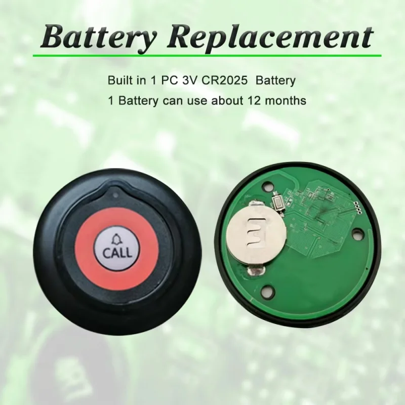 5-кнопочный зуммер QWICALL 433 92 МГц передатчик беспроводная система вызова гостей для