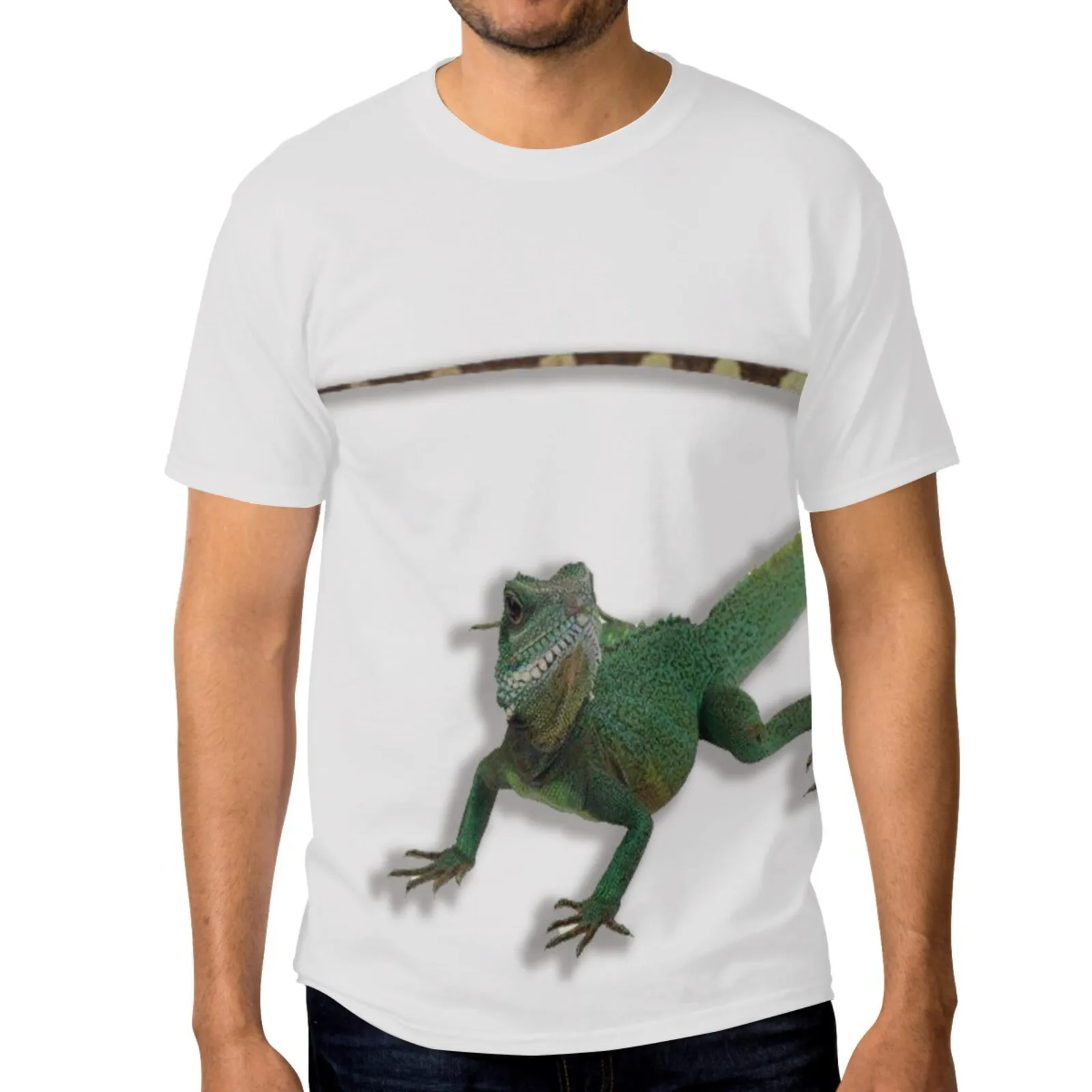 

Футболка Gecko Мужская/женская оверсайз из полиэстера, рубашка с коротким рукавом и 3D-принтом животного, одежда в стиле хип-хоп/панк/Харадзюку,...
