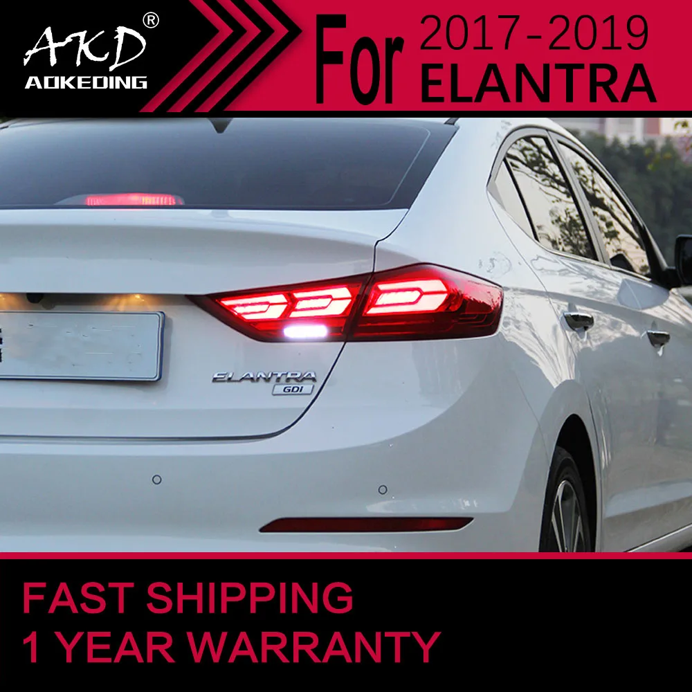 

Car Lights for Hyundai Elantra LED Tail Light 2017-2019 Rear Stop Lamp Brake Signal DRL Reverse Automotive Accessories