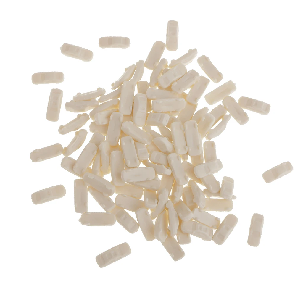 

100pcs White Car Building Layout 1:300 DIY painted Creative NEW