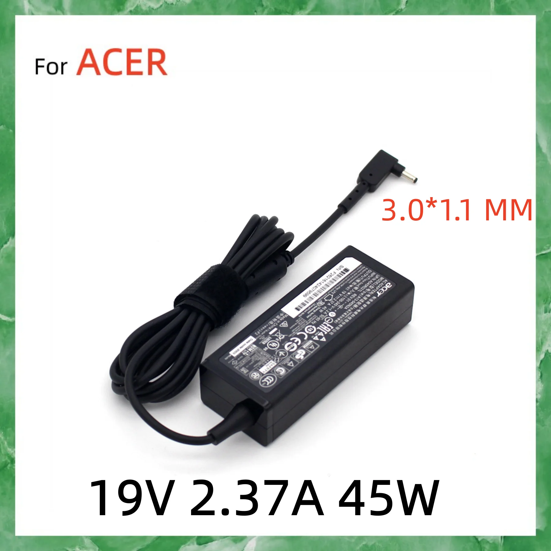 19V 2.37A 45W Adapter Charger For Acer Aspire S7 391 V3-371 Switch12 PA-1450-26 A13-045N2A 547H Laptop 3.0*1.1MM Chromebook 11