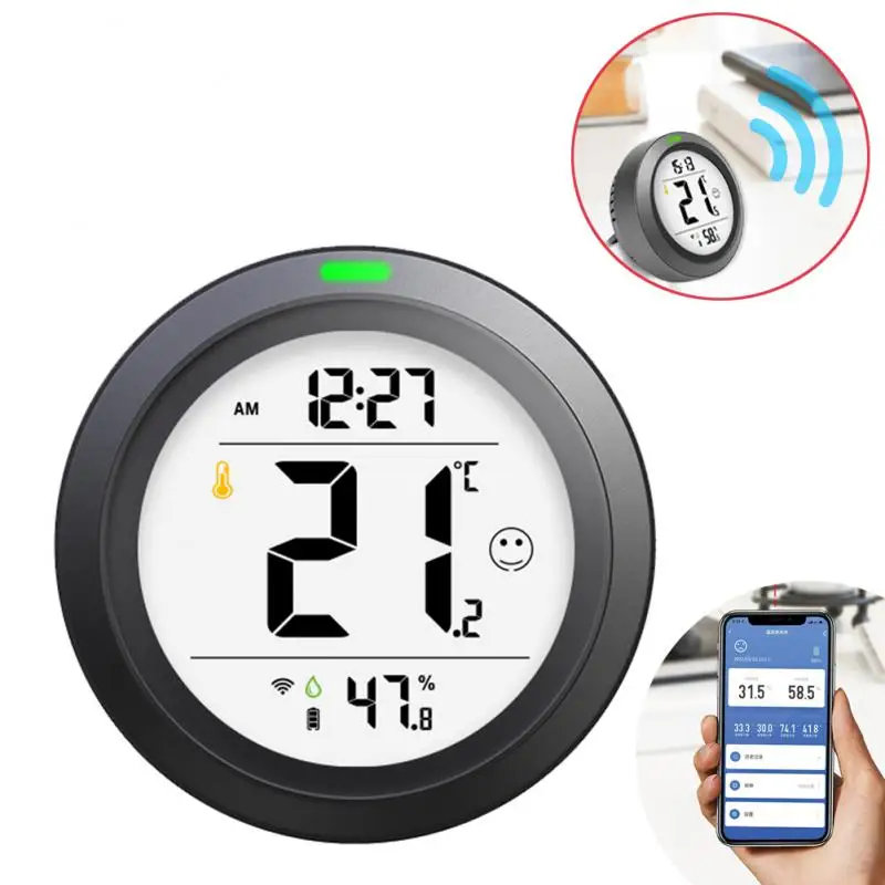 

Smart Sensor Temperature & Humidity Detector WiFi -compatible Comfort Clock Light Alarm Connected To Tuya Smart Sensor