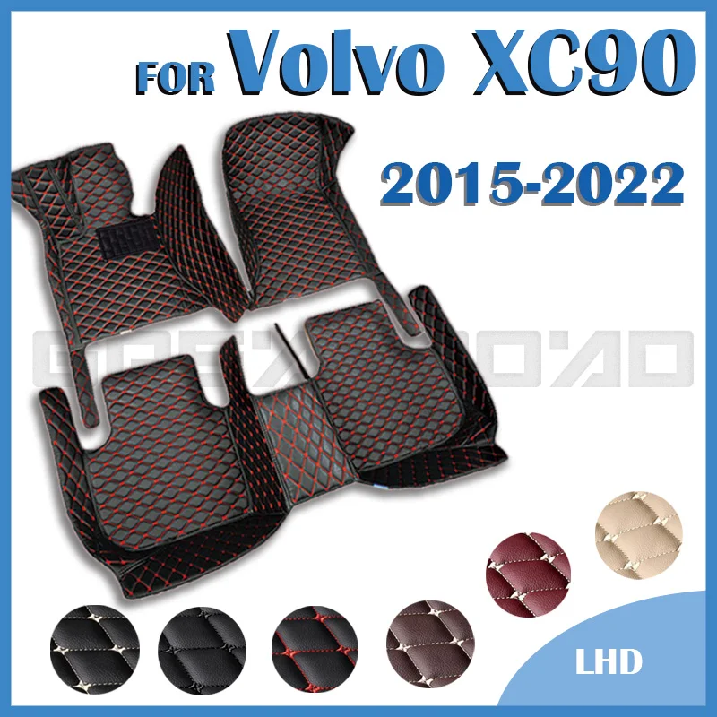

Автомобильные коврики для Volvo XC90, семи сидений, 2015-2022, 16, 17, 18, 19, 20, 21, под заказ, автомобильные накладки на ножки, коврик, аксессуары для интерьера