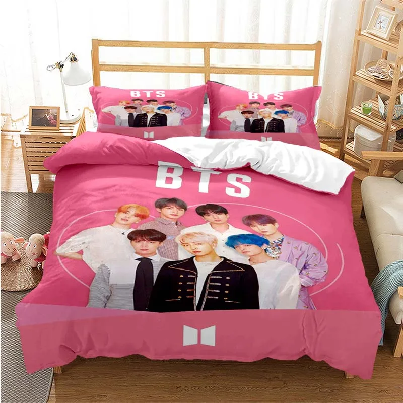 

Kpop Bangtan Комплект постельного белья для мальчиков, пододеяльник, одеяло, кровать, односпальный, односпальный, Королевский размер, Молодежный,...