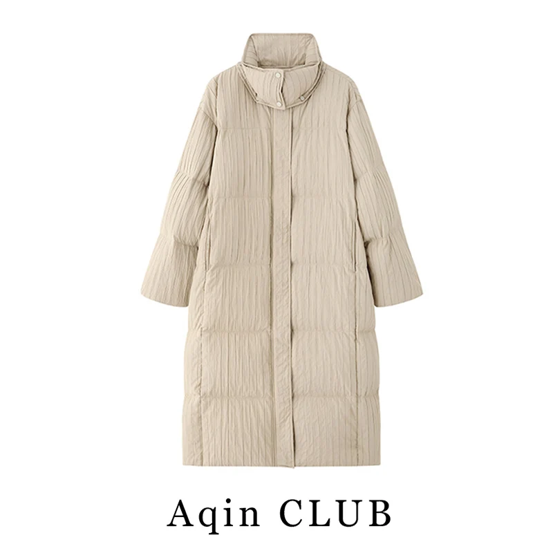 Клубный пуховик Aqin для женщин зима 2024 новая популярная теплая верхняя одежда со