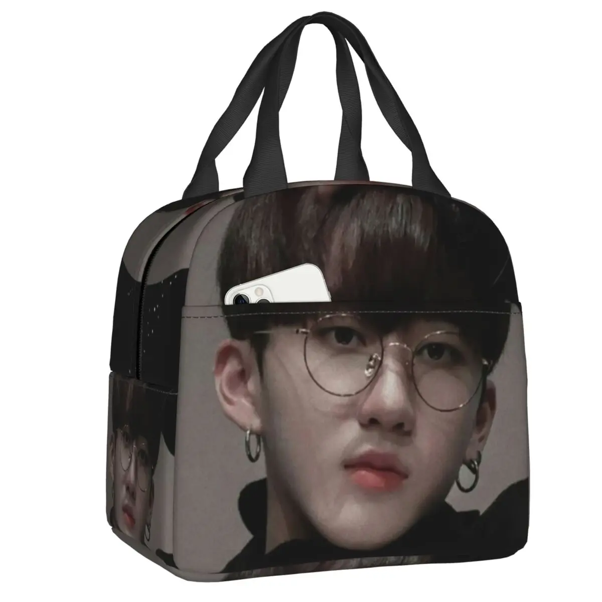 

Changbin Seo Stray Kids Insulated Lunch Bag for Women Leakproof Thermal Cooler Bento Box Office Picnic Travel Thermal Bags