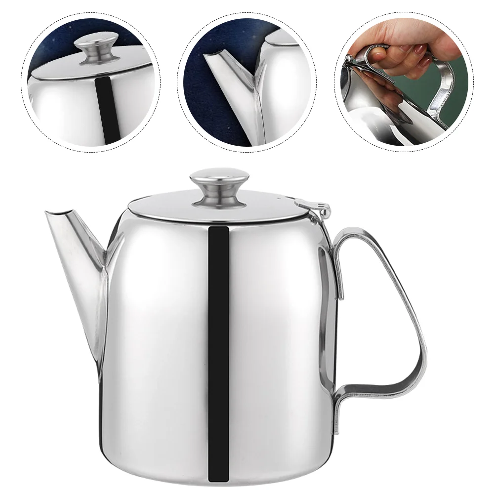 

Stainless Steel Tea Pot Kitchen Decorative Teapot Tea Container Oil Pot for Loose Tea