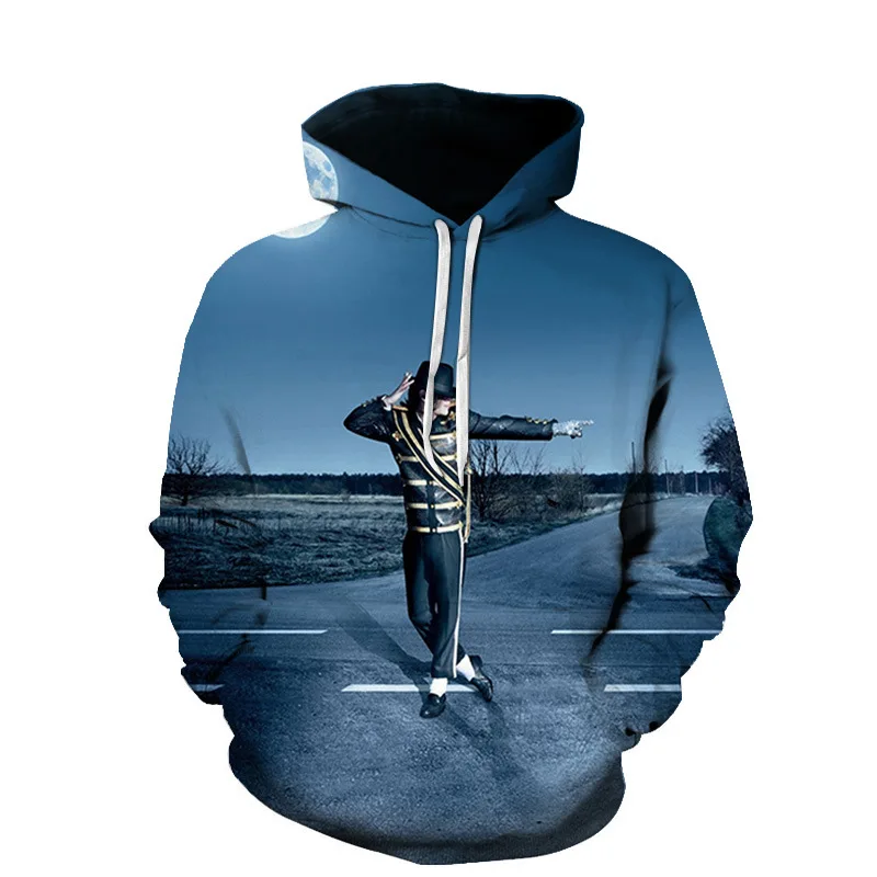 

Простые толстовки с 3D рисунком Майкла Джексона, удобная дышащая мужская и женская одежда на весну и осень, повседневные пуловеры для мальчиков и девочек, пальто