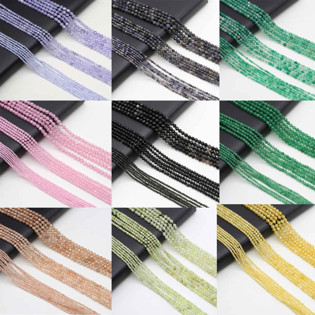 

Natural Section Small Beads Gems Beads 2mm 3mm 4mm for Jewelry DIY Necklace Bracelet Accessories Length 38cm